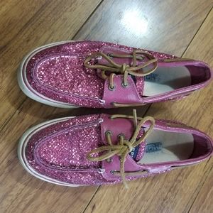 Sparkle pink sperrys
